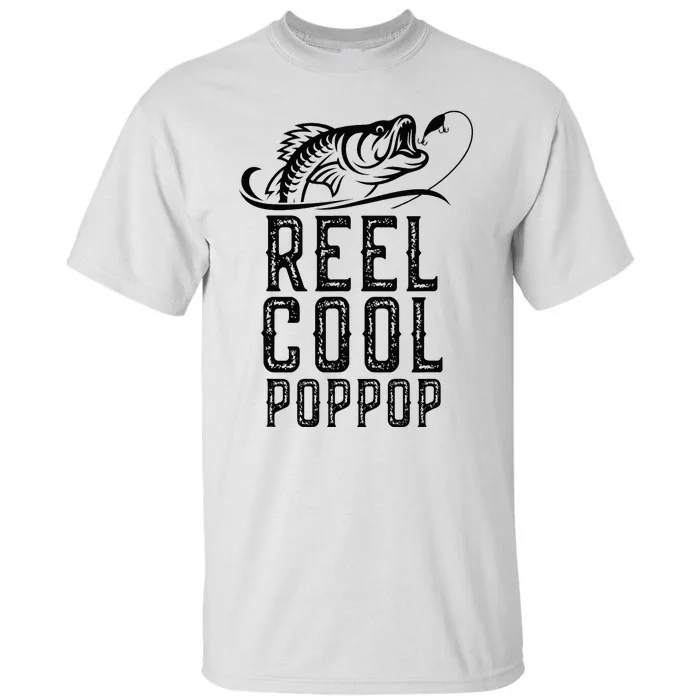 Reel Cool Pop Pop Fishing Fisherman Funny Retro PopPop Tall T-Shirt