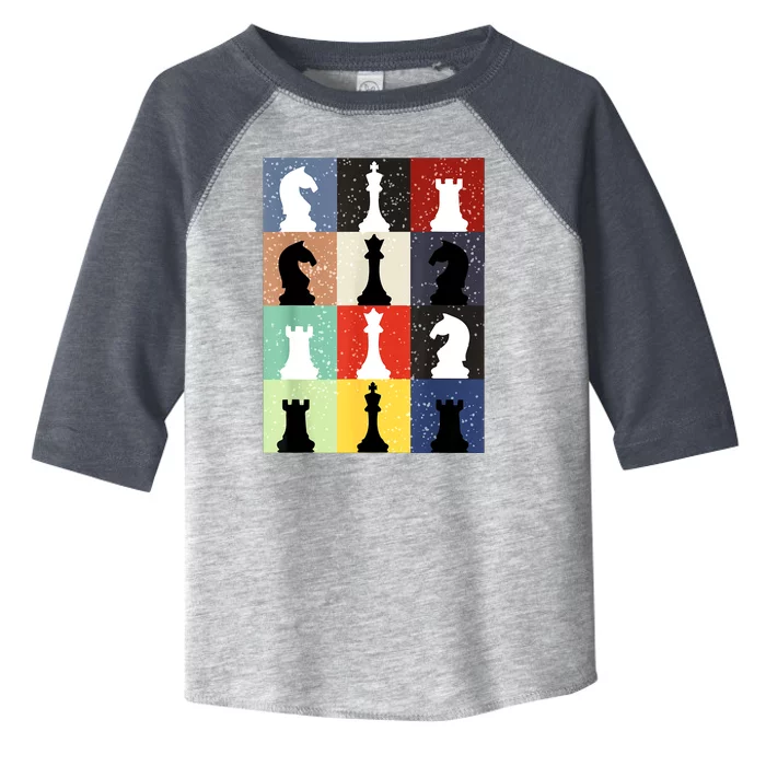 Retro Chess Player Shirt Gift Vintage Chess Pieces Toddler Fine Jersey T-Shirt