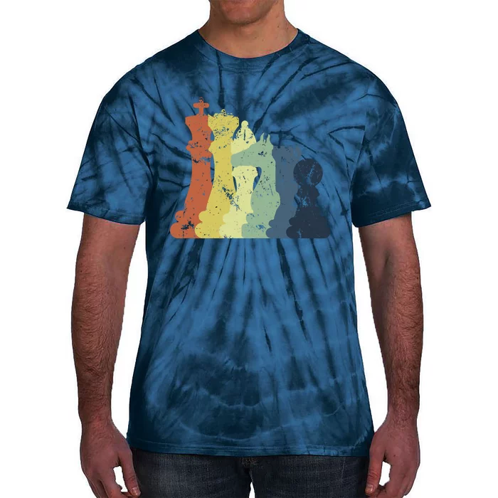 Retro Chess Player Shirt Gift Vintage Chess Pieces Tie-Dye T-Shirt