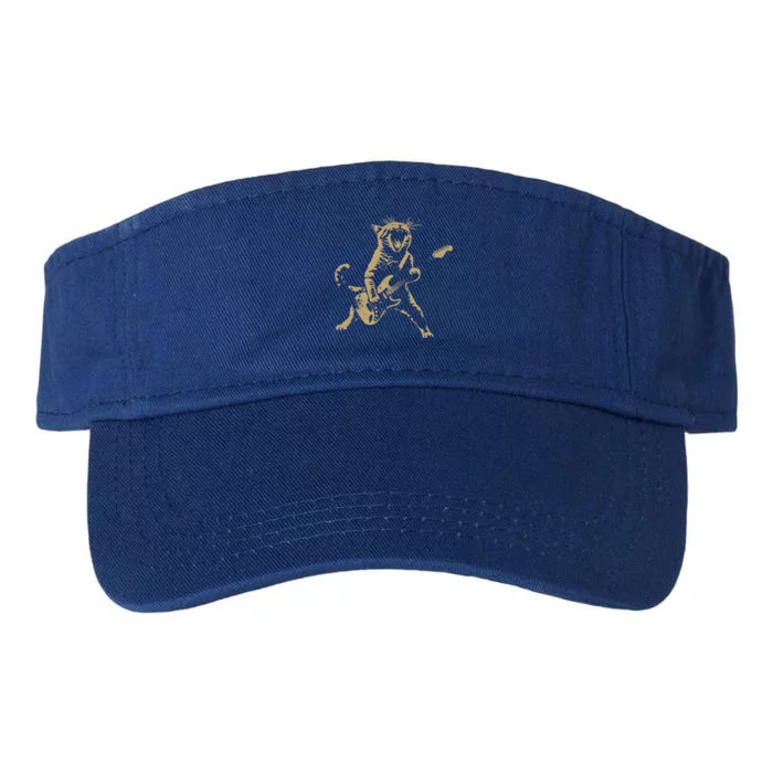 Rock Cat Playing Guitar Cat Valucap Bio-Washed Visor