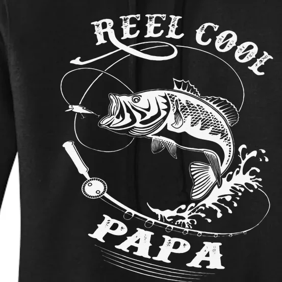 Reel Cool Papa For Fishing Nature Lovers Women's Pullover Hoodie