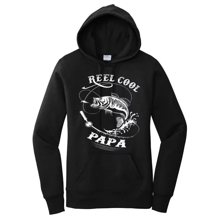 Reel Cool Papa For Fishing Nature Lovers Women's Pullover Hoodie