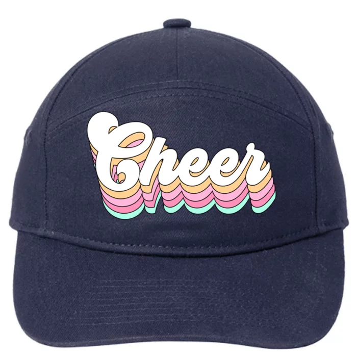 Retro Cheer Pastel Cheerleader N Aesthetic Gift 7-Panel Snapback Hat