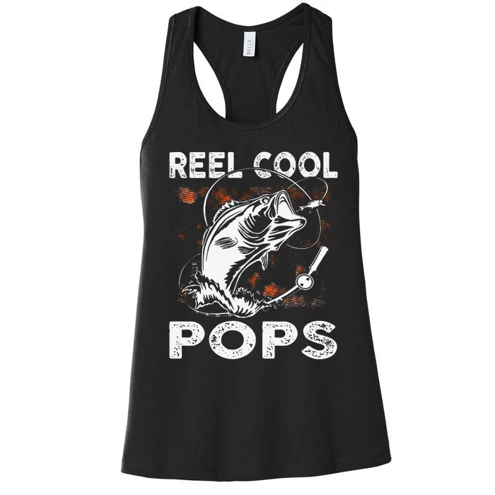 Reel Cool Pops Fishing Birthday Fathers Day For Women's Racerback Tank