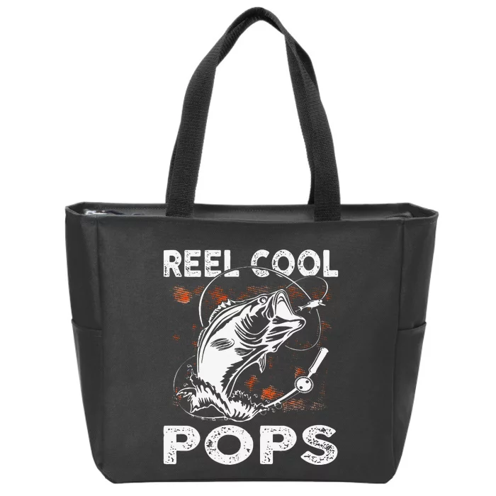 Reel Cool Pops Fishing Birthday Fathers Day For Zip Tote Bag