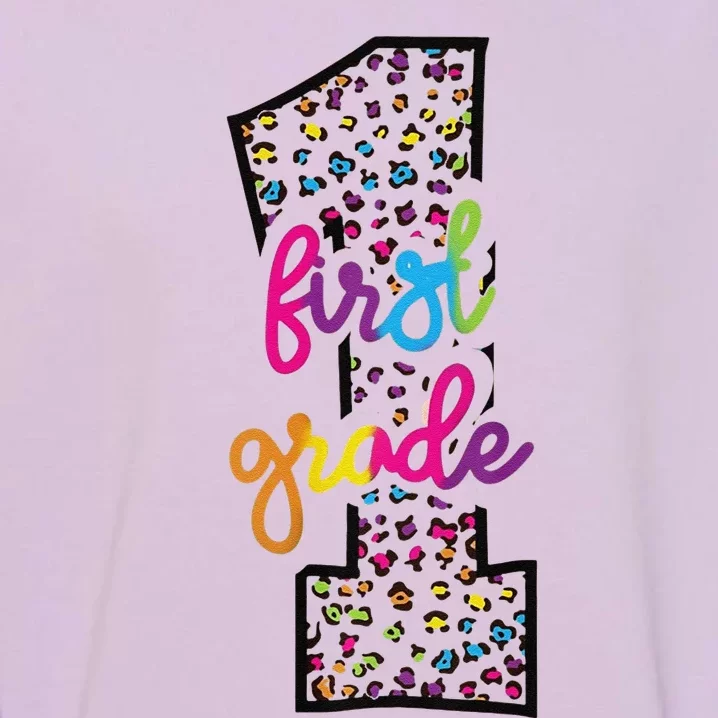 Rainbow Cheetah Print First Grade Garment-Dyed Sweatshirt