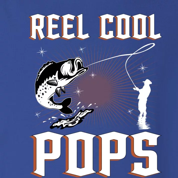 Reel Cool Pops Funny Fishing Grandpa Dad Joke Cool Fisher Funny Gift Toddler Long Sleeve Shirt