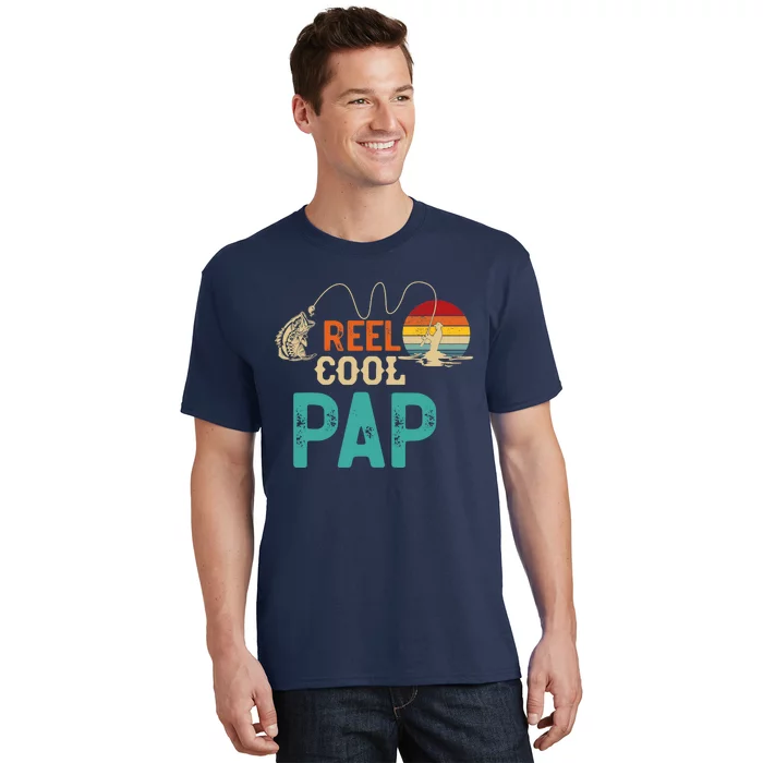 Reel Cool Pap Vintage Retro Fishing Father's T-Shirt