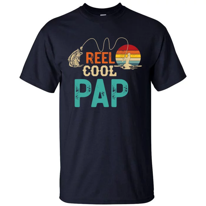 Reel Cool Pap Vintage Retro Fishing Father's Tall T-Shirt