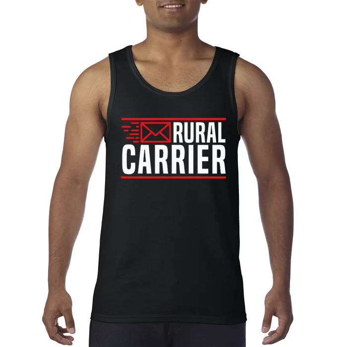 Rural Carrier Postal Worker Mailman Delivery Mail Escort Tank Top