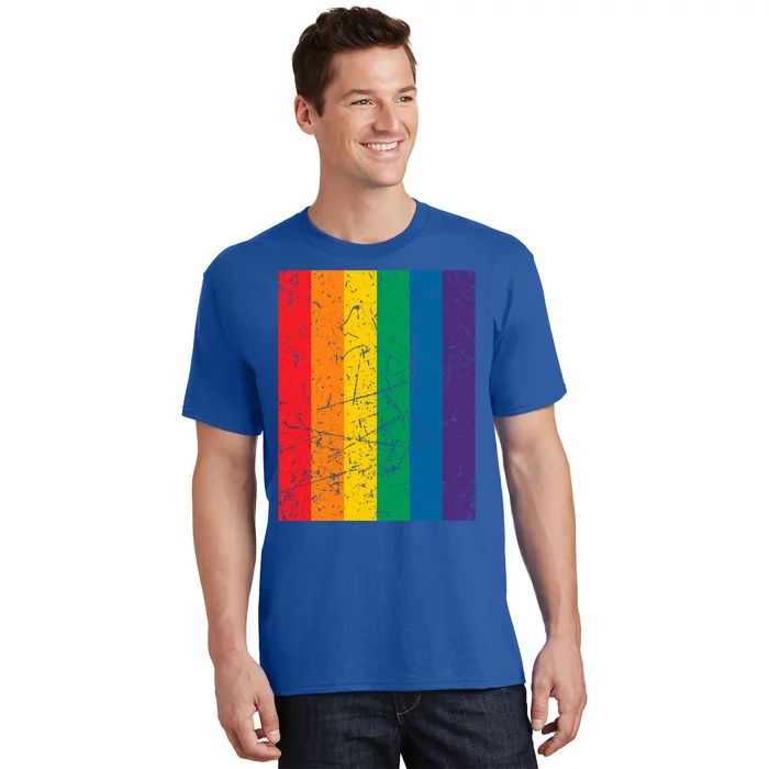 Rainbow Colourful Pride Flag Lgbt Gift (Version 1) Meaningful Gift T-Shirt