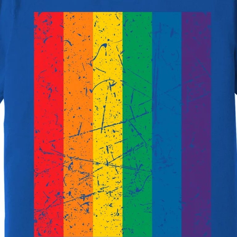 Rainbow Colourful Pride Flag Lgbt Gift (Version 1) Meaningful Gift Premium T-Shirt