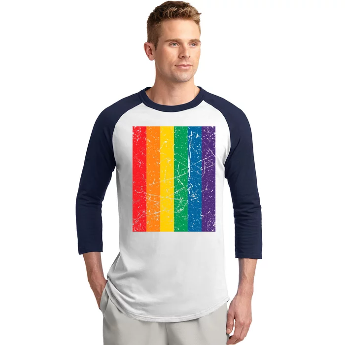 Rainbow Colourful Pride Flag Lgbt Gift (Version 1) Meaningful Gift Baseball Sleeve Shirt