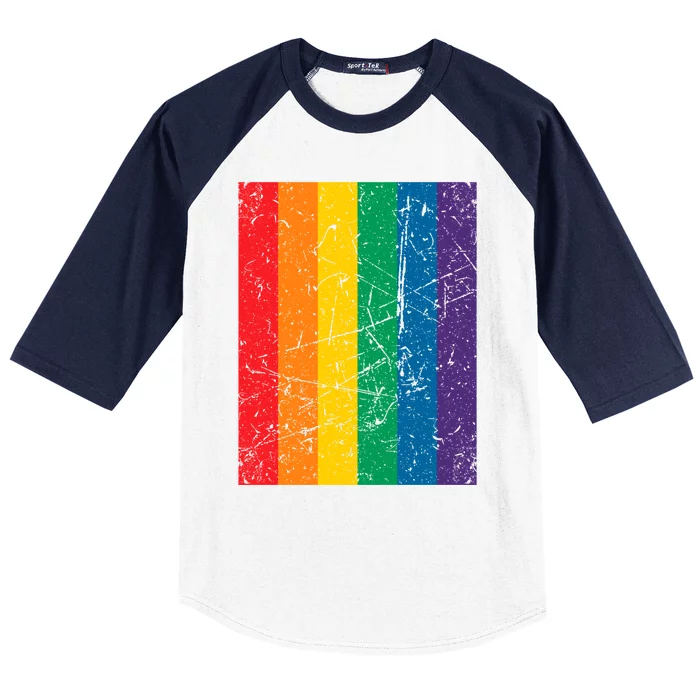 Rainbow Colourful Pride Flag Lgbt Gift (Version 1) Meaningful Gift Baseball Sleeve Shirt