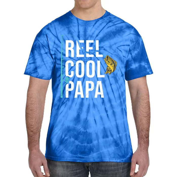 Reel Cool Papa Fishing Gift Funny FatherS Day Gift Tie-Dye T-Shirt