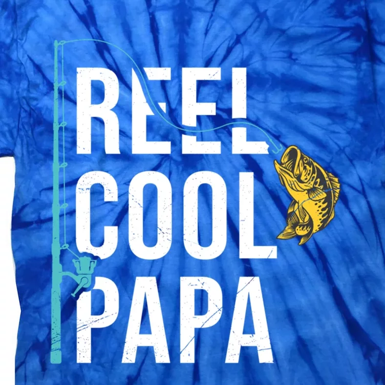 Reel Cool Papa Fishing Gift Funny FatherS Day Gift Tie-Dye T-Shirt