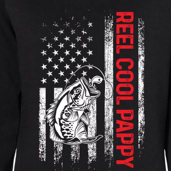 Reel Cool Pappy American Flag Fishing FatherS Day Gift Womens California Wash Sweatshirt