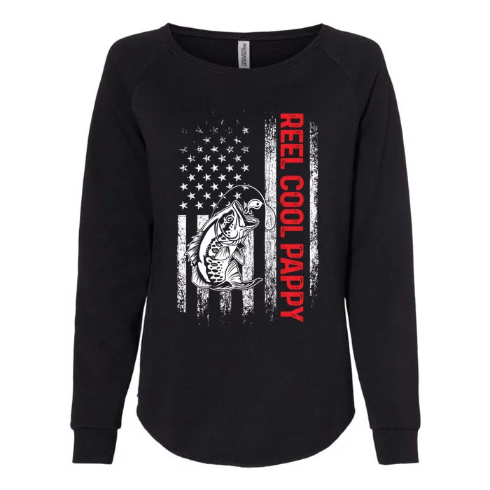 Reel Cool Pappy American Flag Fishing FatherS Day Gift Womens California Wash Sweatshirt