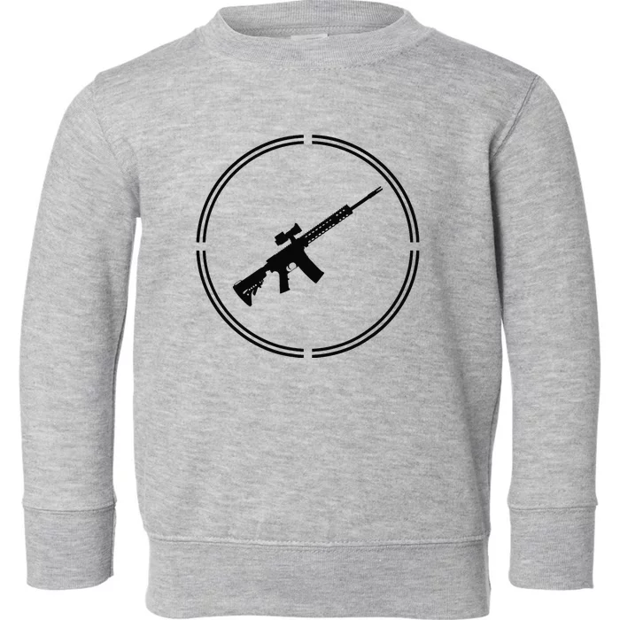 Rifles Crosshair Pro Gun Firearms Libertarian Liberty Ancap Toddler Sweatshirt