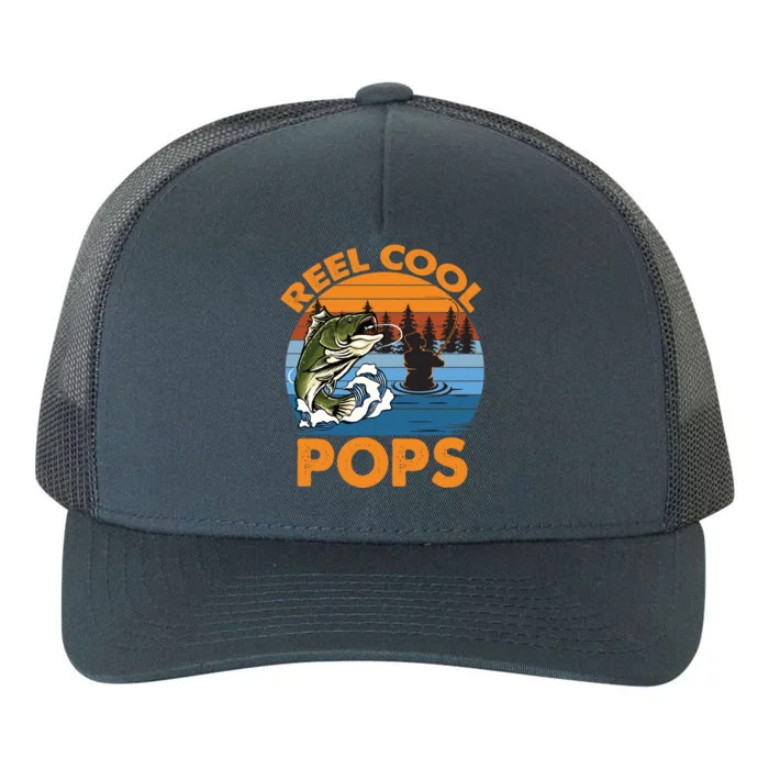 Reel Cool Pops Vintage Fisher Dad Love Fishing Gift Yupoong Adult 5-Panel Trucker Hat