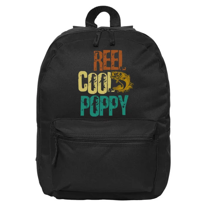 Reel Cool Poppy Vintage Fishing 16 in Basic Backpack