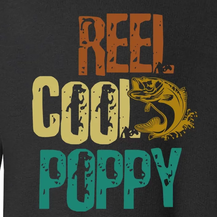 Reel Cool Poppy Vintage Fishing Toddler Sweatshirt