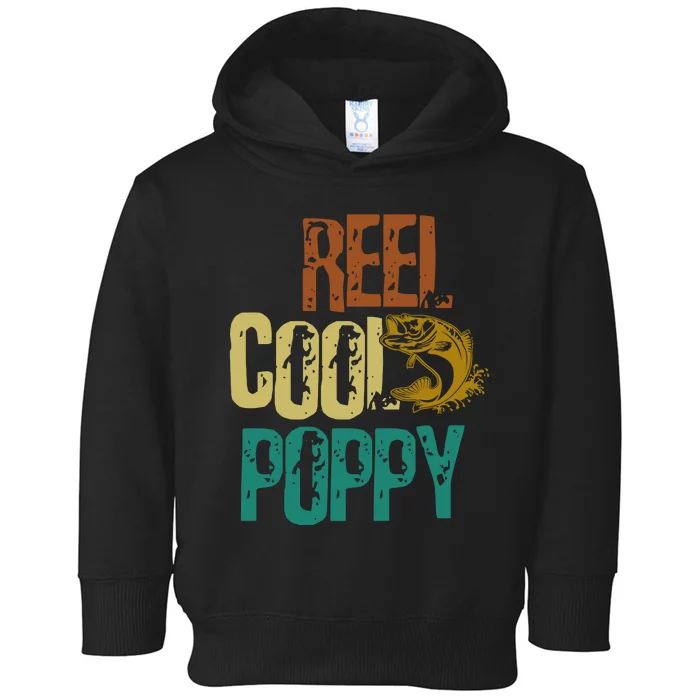 Reel Cool Poppy Vintage Fishing Toddler Hoodie