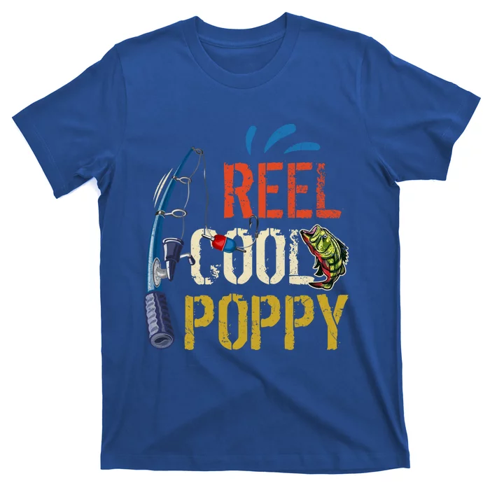 Reel Cool Poppy Fishing Grandpa Fathers Day Fisher Meaningful Gift T-Shirt