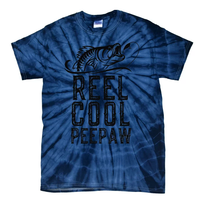 Reel Cool PeePaw Fishing Fisherman Funny Retro PeePaw Tie-Dye T-Shirt