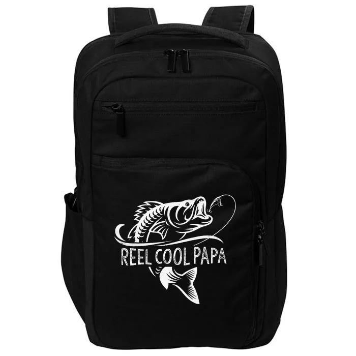 Reel Cool Papa Fishing Dad Gifts Fathers Day Fisherman Fish Impact Tech Backpack