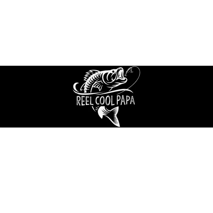 Reel Cool Papa Fishing Dad Gifts Fathers Day Fisherman Fish Bumper Sticker