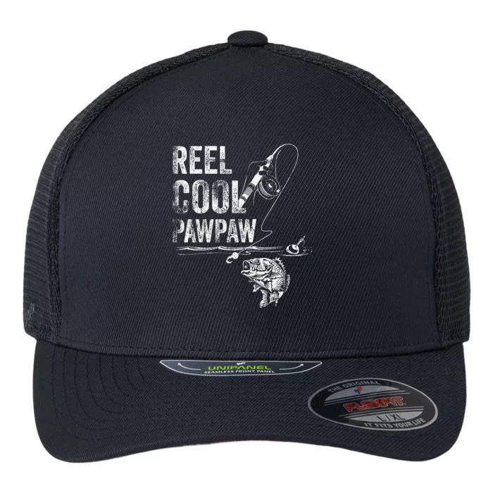 Reel Cool Pawpaw Fish Fishing Fathers Day Gift Flexfit Unipanel Trucker Cap