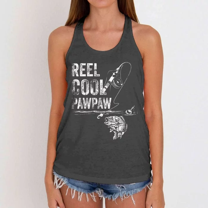 Reel Cool Pawpaw Fish Fishing Fathers Day Gift Women's Knotted Racerback Tank