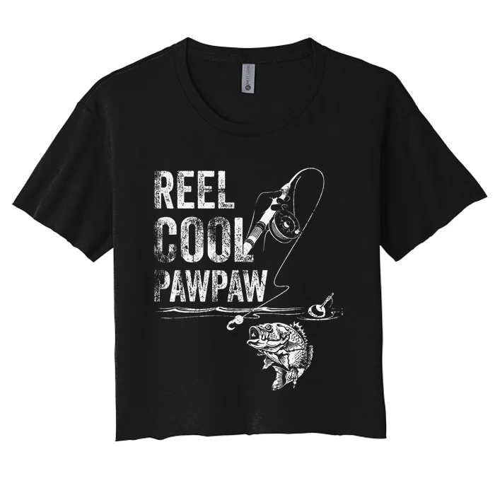 Reel Cool Pawpaw Fish Fishing Fathers Day Gift Women's Crop Top Tee