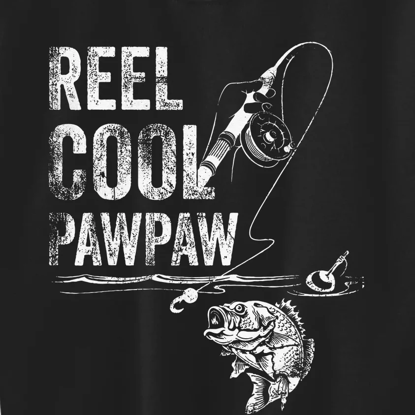 Reel Cool Pawpaw Fish Fishing Fathers Day Gift Kids Sweatshirt