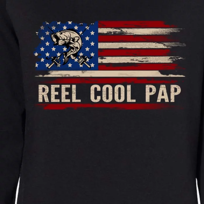 Reel Cool Pap American Usa Flag Funny Fishing/fish Gift Womens California Wash Sweatshirt