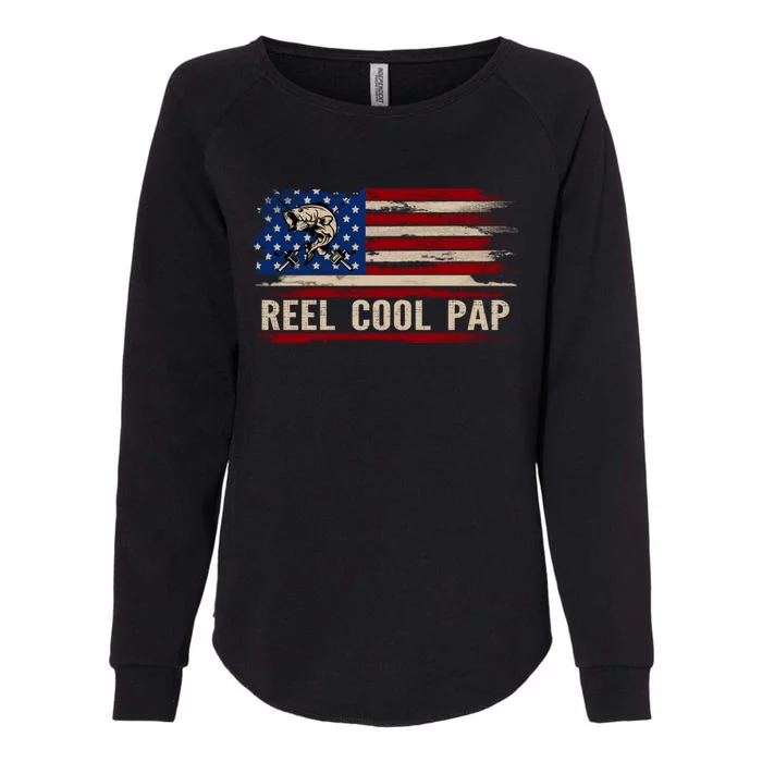 Reel Cool Pap American Usa Flag Funny Fishing/fish Gift Womens California Wash Sweatshirt