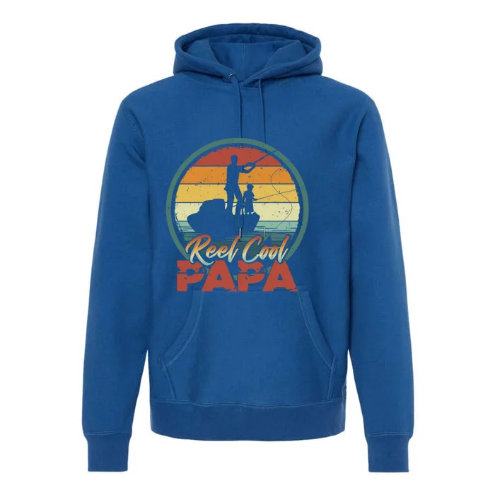 Reel Cool Papa Great Gift Cool Retro Vintage Fishing Family Meaningful Gift Premium Hoodie