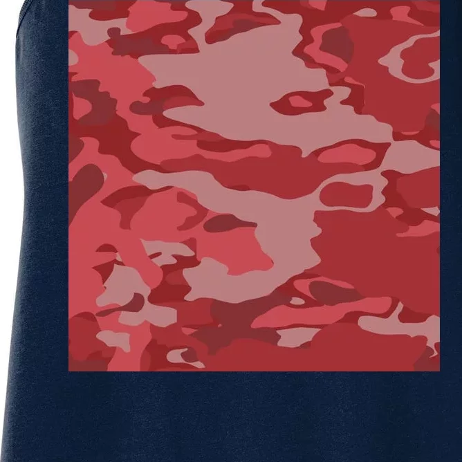 Red Camouflage Pattern Women's Racerback Tank