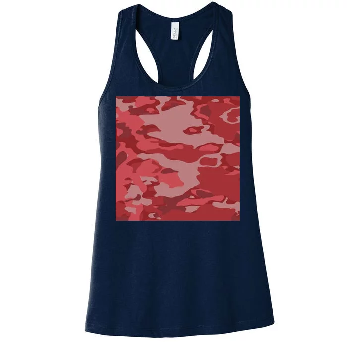 Red Camouflage Pattern Women's Racerback Tank