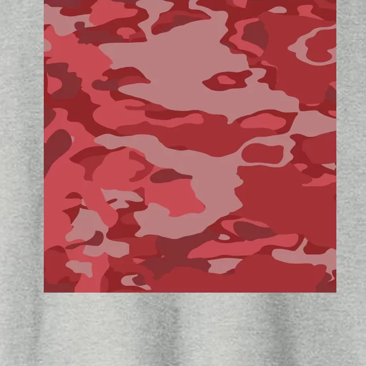 Red Camouflage Pattern Women's Crop Top Tee