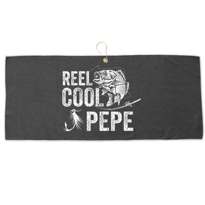 Reel Cool Pepe Fishing Fathers Day Gifts Large Microfiber Waffle Golf Towel