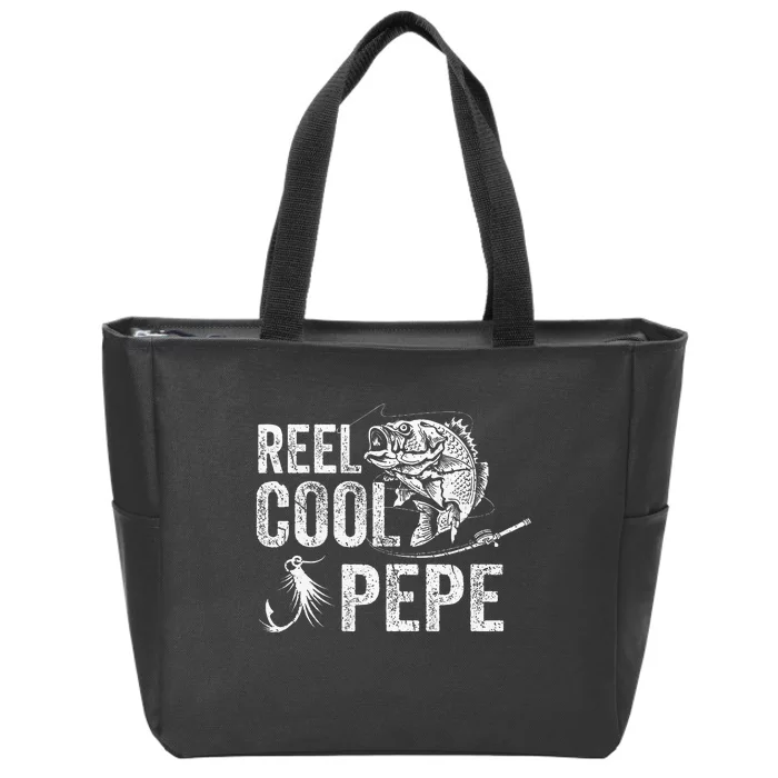 Reel Cool Pepe Fishing Fathers Day Gifts Zip Tote Bag