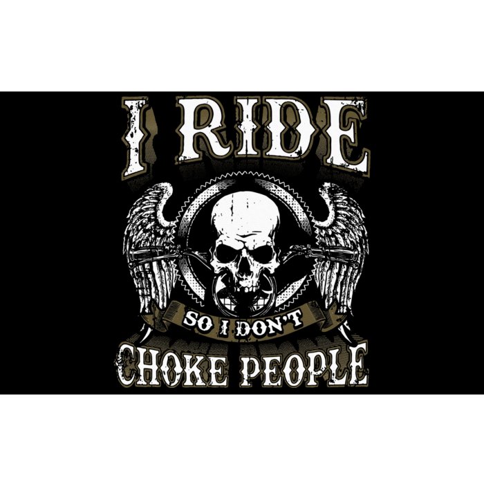 Ride Choke People Biker Wings Skull Motorcycle Long Sleeve Bumper Sticker