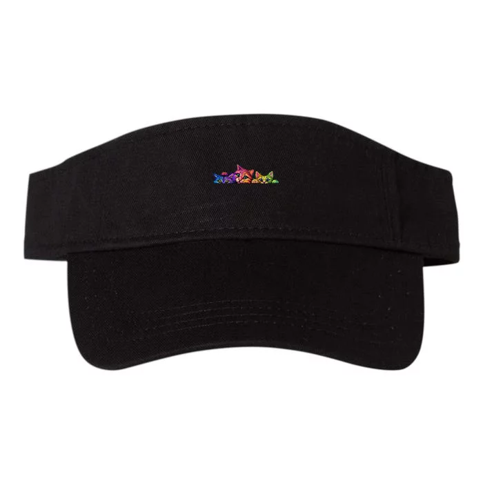 Realistic Cats Peeking Out Of Pocket Valucap Bio-Washed Visor