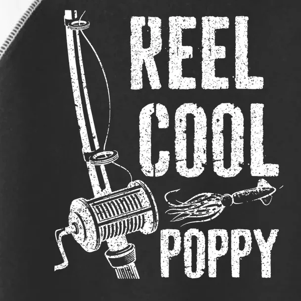 Reel Cool Poppy Fishing Grandpa Gift Father's Day Fisherman Toddler Fine Jersey T-Shirt