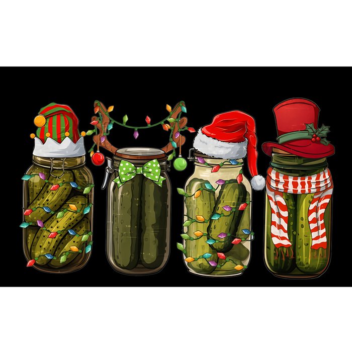 Retro Canned Pickles Christmas Santa Hat Reindeer Pickle Jar Bumper Sticker