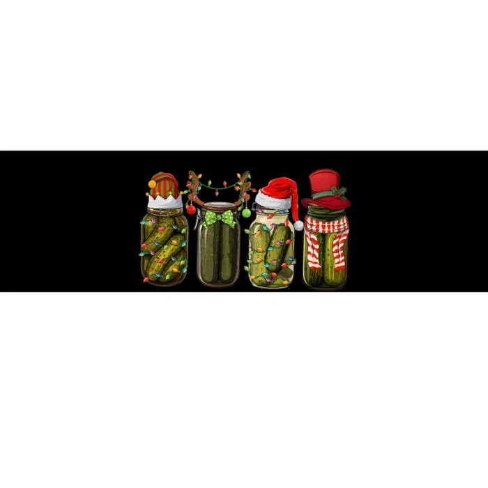 Retro Canned Pickles Christmas Santa Hat Reindeer Pickle Jar Bumper Sticker