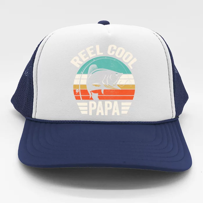 Reel Cool Papa Gift Father's Day Fishing Gift Trucker Hat