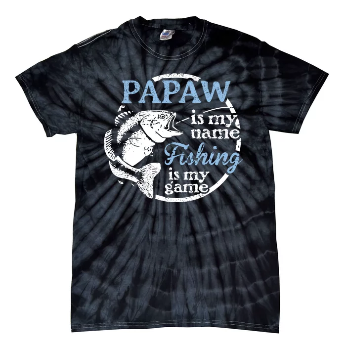 Reel Cool Papaw American Flag Fishing Birthday Fathers Day Tie-Dye T-Shirt